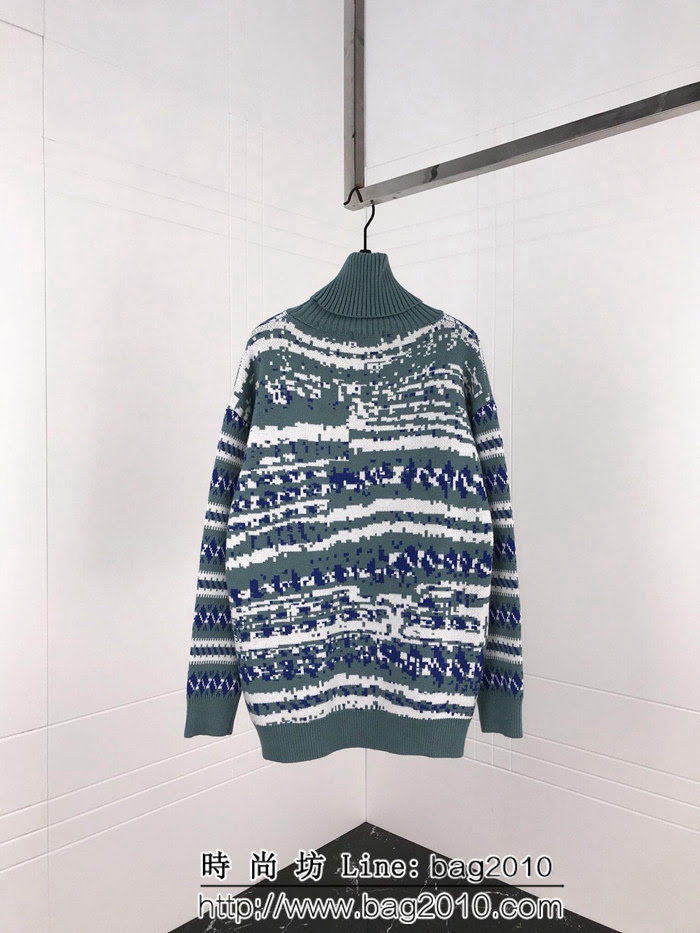 BALENCIAGA巴黎世家 18秋冬新款 高領提花套頭毛衫 情侶款 ydi1403